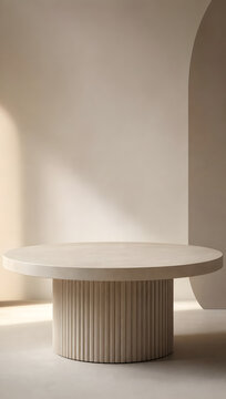 Empty in a Modern Luxury room Interior with modern table 