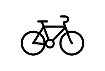 Fototapeta premium Bicycle Outline Vector Design Element