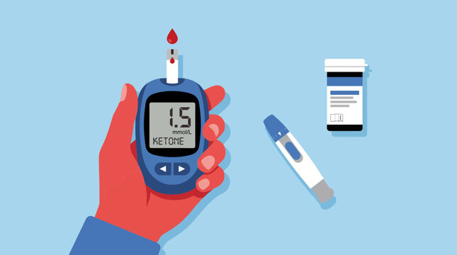 Blood Ketone Meter Measurement Diabetic Ketoacidosis Home Test