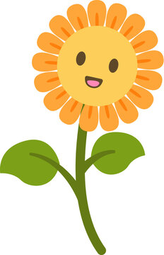 sunflower cartoon character