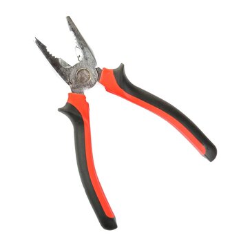 Durable Red and Black Handle Wire Cutting Pliers.