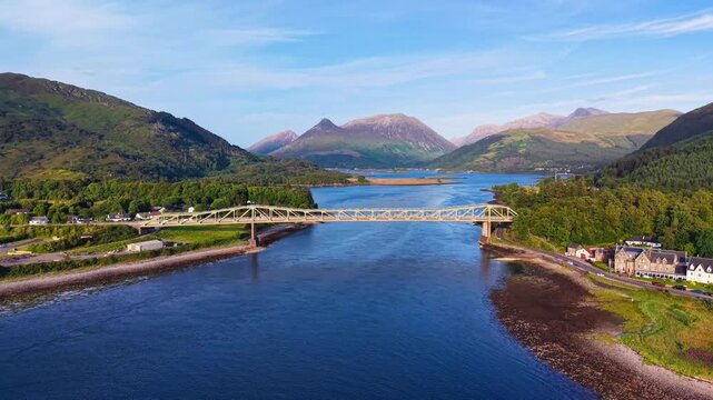 The Ballachulish Bridge in Scotland, which spans Loch Leven near Glencoe.
