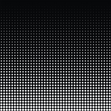 Monochromatic Halftone Dot Gradient Pattern Design Featuring Circular Geometric Progression for Modern Background Texture