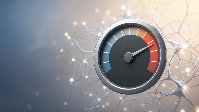 Anxiety gauge easing toward calm neural balance