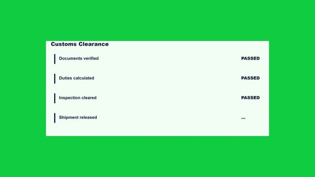 Customs Clearance Document Approval Ledger Interface