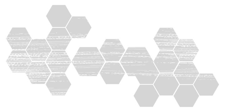 Hexagonal photo collage template with six hexagon geometric frames placeholder layout for infographic presentation corporate website banner