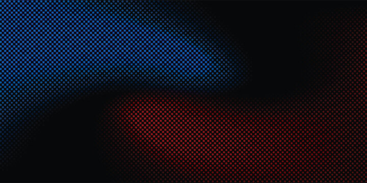 Abstract blue and red halftone dots pattern vector background for esports gaming banner, versus match poster, and cyber tech design