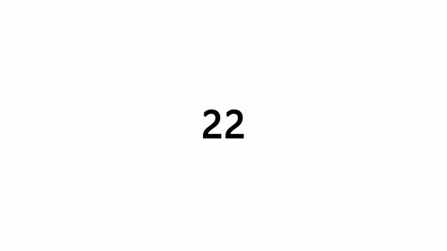 Dates 1 to 31 Scrolling Text Animation Vertical Transition on Transparent Background. Numbers 1 to 31 Date Scrolling Animation Alpha Channel. Calendar Dates 1-31, Date Scrolling Animation in 4K