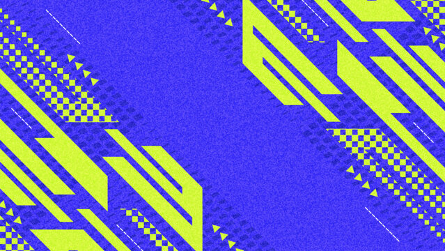 Blue and Gree Dynamic Sport Background With Geometric Shapes And Grunge Texture