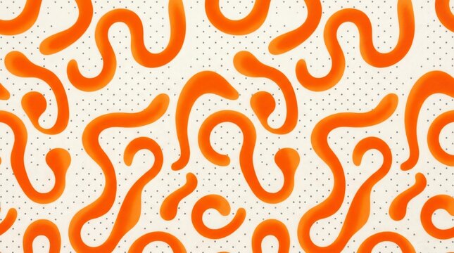 Motif abstrait orange ondul&eacute; r&eacute;tro pour papeterie de rentr&eacute;e scolaire, fond graphique ludique et dynamique pour couverture de cahier et fournitures.