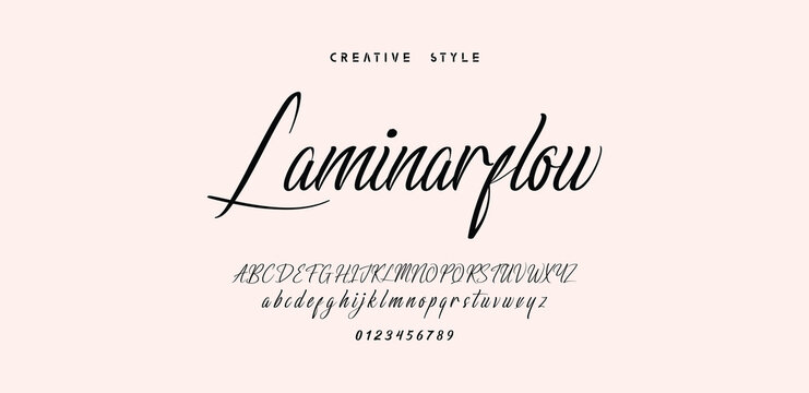 Hand drawn vector alphabet. Modern monoline signature script font. Elegant Signature Font. Best Alphabet Beautiful Calligraphy Signature Font