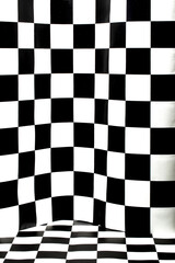 Obraz premium Abstract geometric background from black and white figures