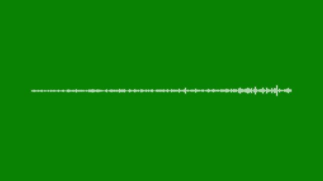 Green screen audio wave spectrum element for fast video editing workflows