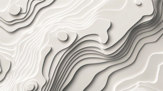 Topographic contour lines on neutral background, clean geography design.