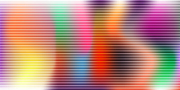 Abstract background featuring vibrant colorful gradients with horizontal scan lines creating a retro digital television screen effect