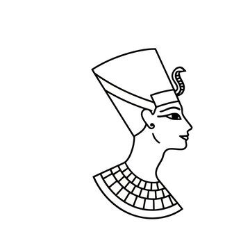 Nefertiti profile vector illustration