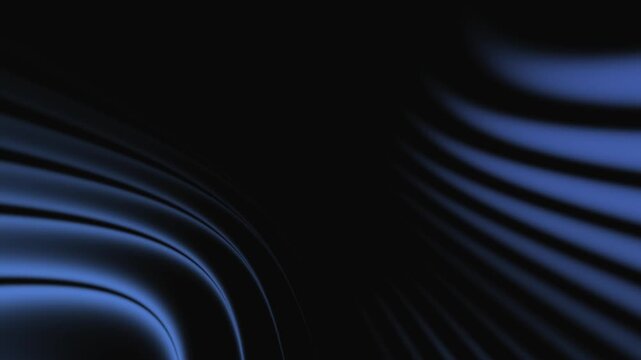 Abstract futuristic neon glowing strobe light waves background with seamless loopable curved lines warp in blue gradient for sci fi cyberpunk vj loops wall display concert backdrop motion graphics 4k
