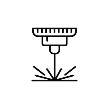 Laser machine icon minimal symbols collection