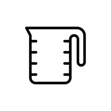 Measuring cup icon minimal symbols collection