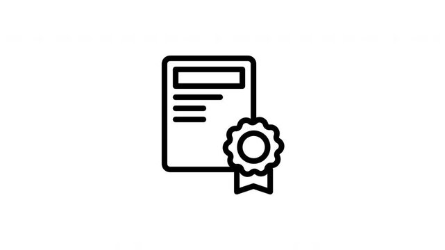 certificate animated icon