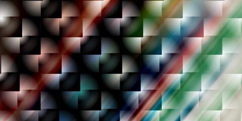 Obraz premium Abstract geometric pattern with square tiles and diagonal light streaks
