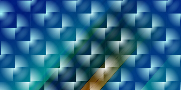 Abstract blue geometric pattern with gradient squares