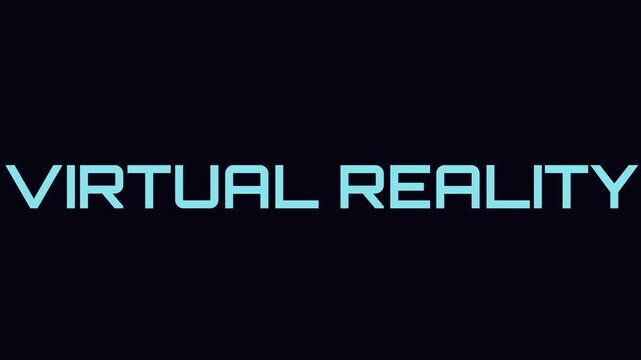 Virtual reality glitch text animation with retro 3 d chromatic aberration effect for tech and gaming projects 4k