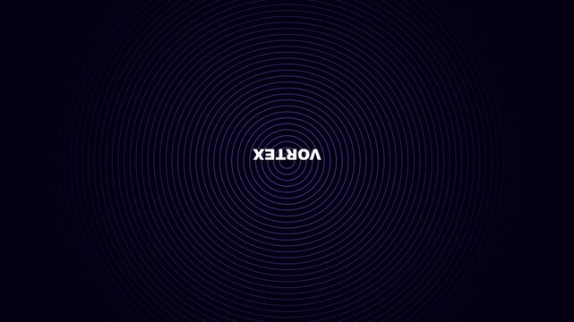 Vortex motion text animation on dark 4k background, for modern branding, and digital projects