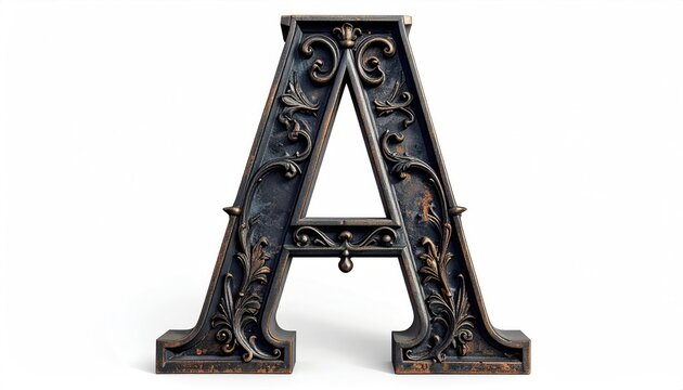 Ornate Vintage Letter a Decor