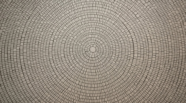 Concentric circular tile pattern, concentric circular tile pattern, mosaic floor, radial mosaic