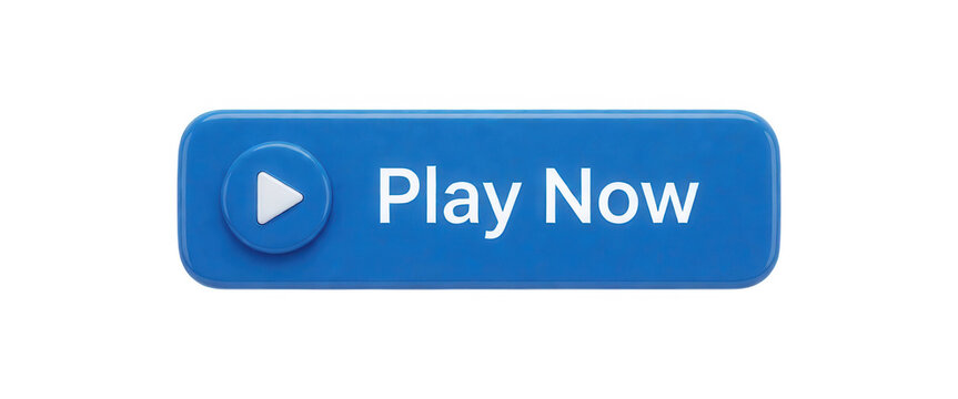 Blue Play Now Button Transparent Background
