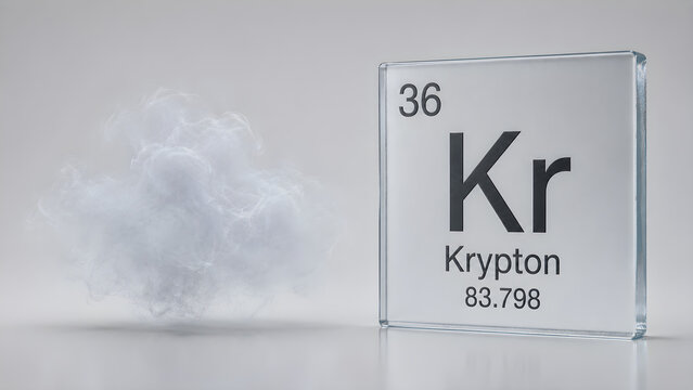 Scientific visualization of the chemical element Krypton