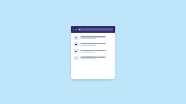 Minimalist digital interface with a task checklist window