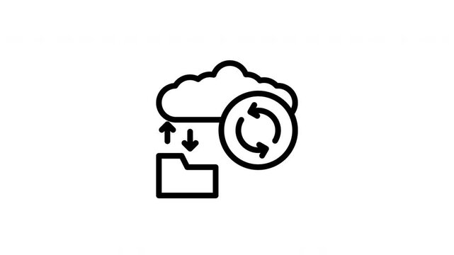 cloud backup animated icon