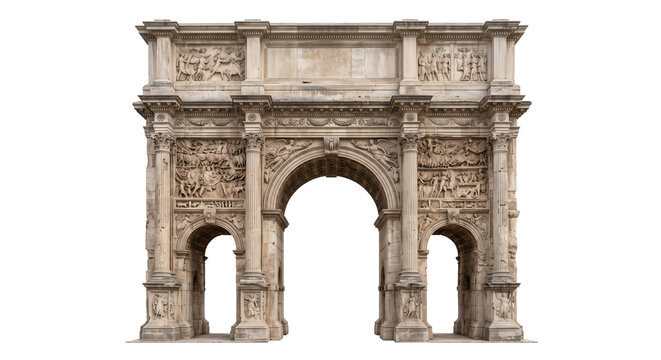 Arch of Constantine, a monumental ancient Roman triumphal arch in Rome
