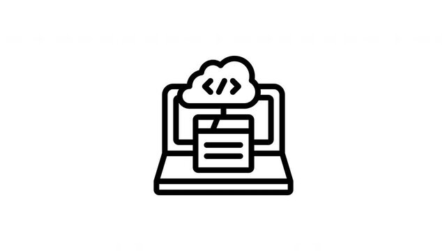 cloud computing animated icon