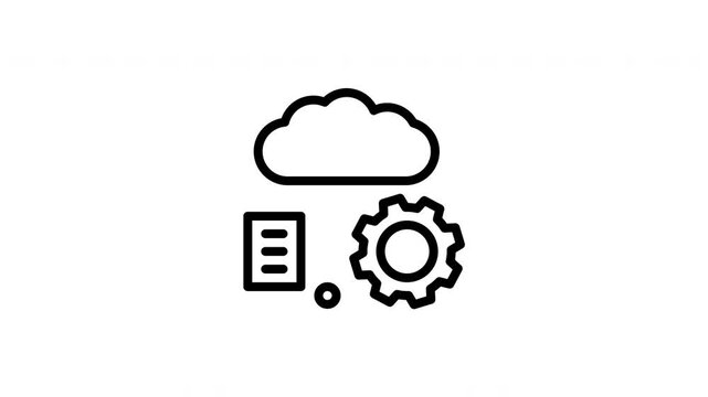 cloud computing animated icon