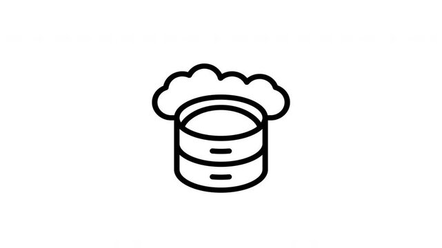 cloud database animated icon