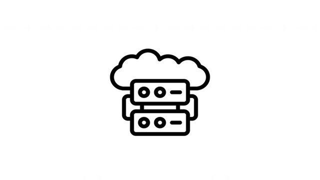 cloud server animated icon