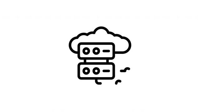 cloud storage animated icon