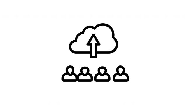 cloud storage animated icon