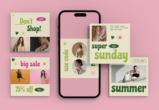 Fashion Sale Social Media Post Collection