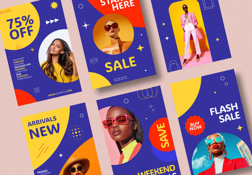 Fashion Sale Social Post Template Set
