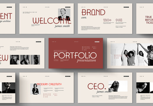 Minimal Fashion Portfolio Presentation Template Modern Creative Slide Deck