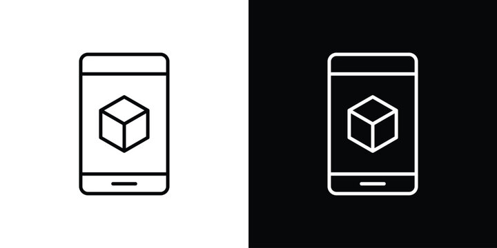 Ar apps icon line graphic group. EPS10