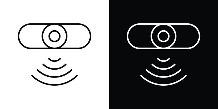 Sensor icon line graphic group. EPS10