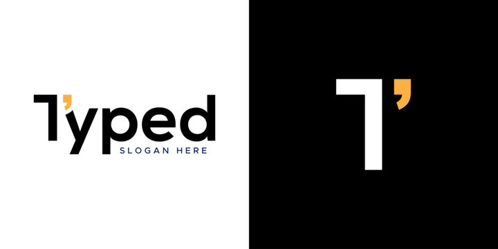 Modern Typography Logo Vector with Stylized Letter T and Minimalist Wordmark, Creative Brand Identity Design, Elegant Corporate Logotype, Premium Business Logo Template for Startup, Technology