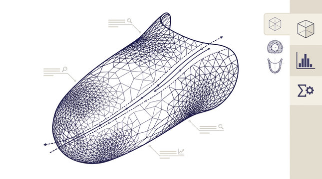 Bionic Prosthetic Socket Wireframe CAD Model and Shape Analysis