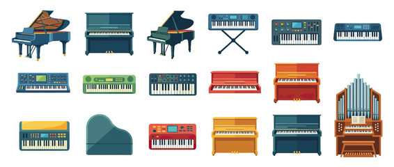 Collection of Various Musical Keyboard Instruments © Fridi