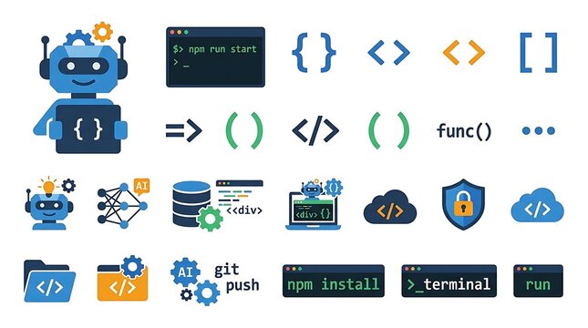 Comprehensive Set of Software Development and Programming Language Icons